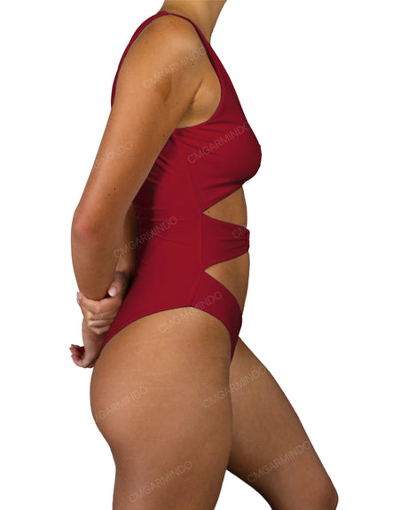 V-Neck Double Ring One Piece