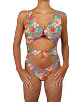 V-Neck Double Ring One Piece