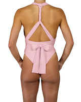 Deep V-Neck Strap Tie One Piece