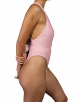 Deep V-Neck Strap Tie One Piece