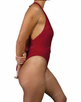 Deep V-Neck Strap Tie One Piece