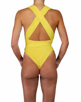 Deep V-Neck Strap Tie One Piece