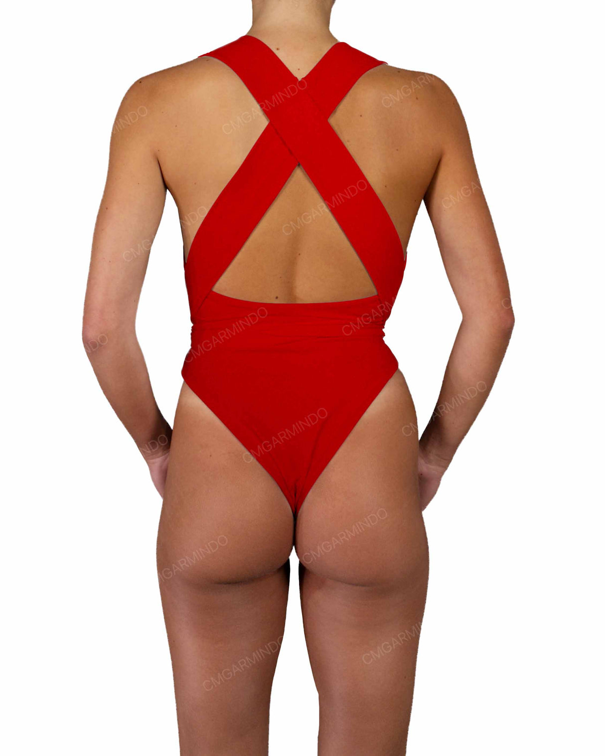 Deep V-Neck Strap Tie One Piece