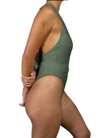Deep V-Neck Strap Tie One Piece