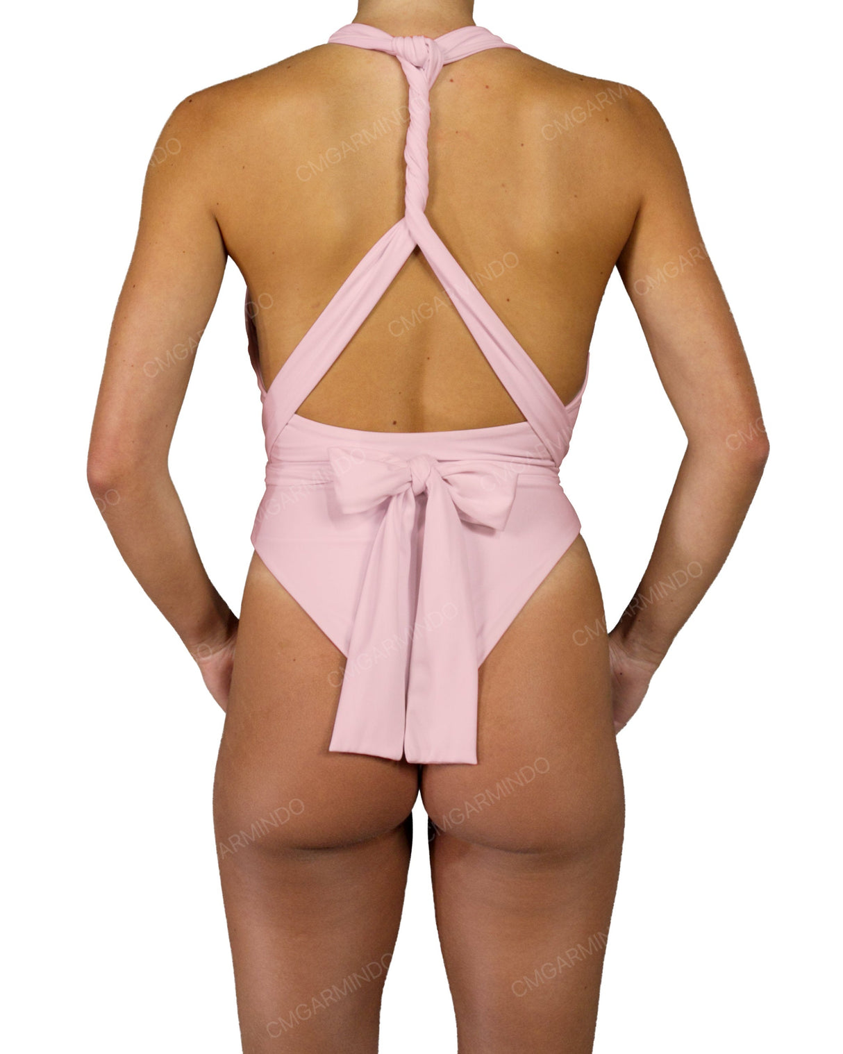 Deep V-Neck Strap Tie One Piece