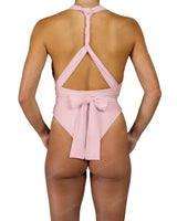 Deep V-Neck Strap Tie One Piece
