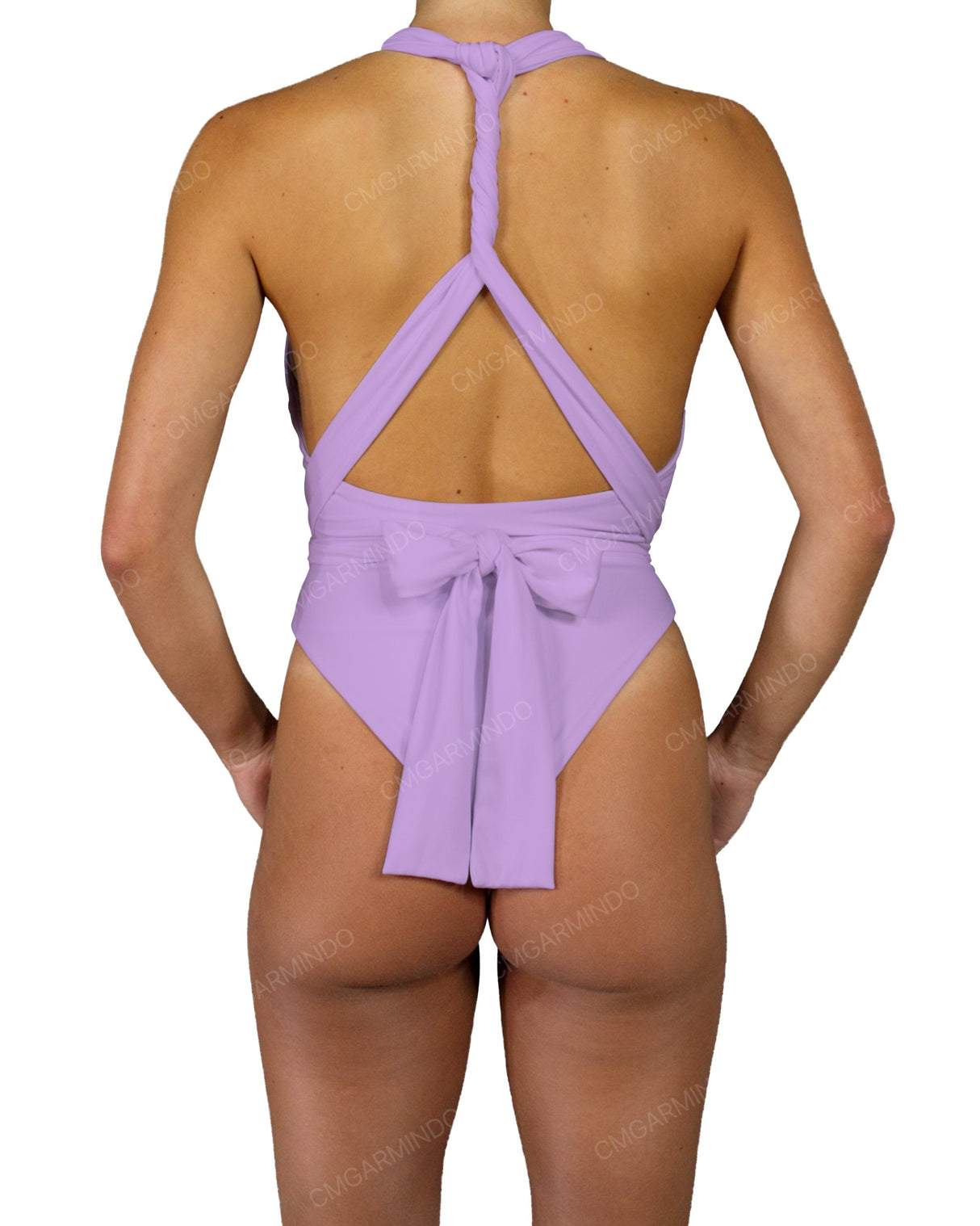Deep V-Neck Strap Tie One Piece