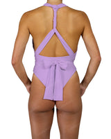 Deep V-Neck Strap Tie One Piece