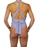 Deep V-Neck Strap Tie One Piece