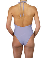 Deep V-Neck Halter String Tie One Piece