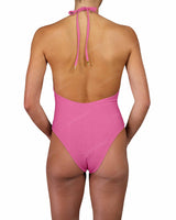 Deep V-Neck Halter String Tie One Piece