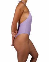 Deep V-Neck Halter String Tie One Piece