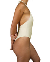 Deep V-Neck Halter String Tie One Piece