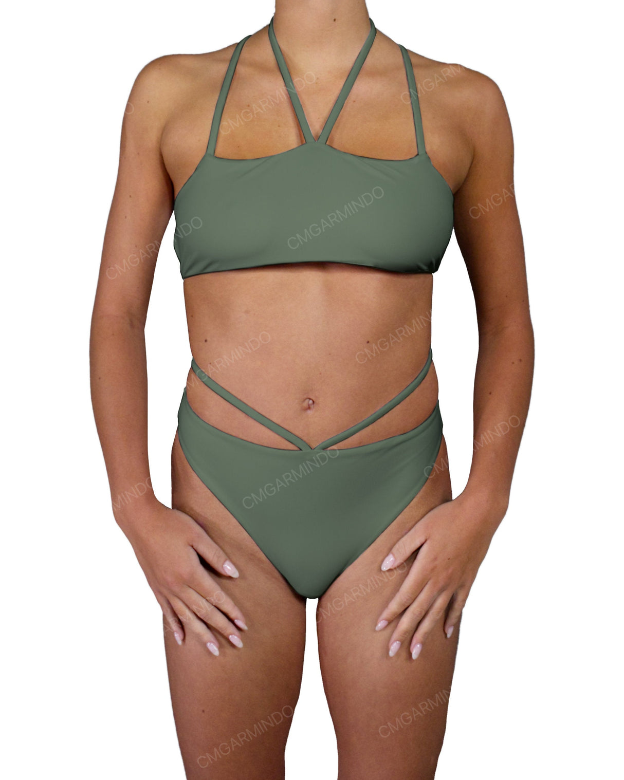 Strappy Cross Back One Piece