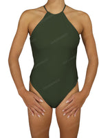 High Neck Halter Tie One Piece