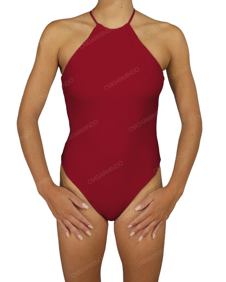 High Neck Halter Tie One Piece