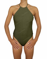 High Neck Halter Tie One Piece