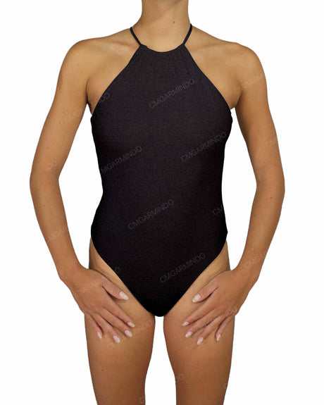 High Neck Halter Tie One Piece