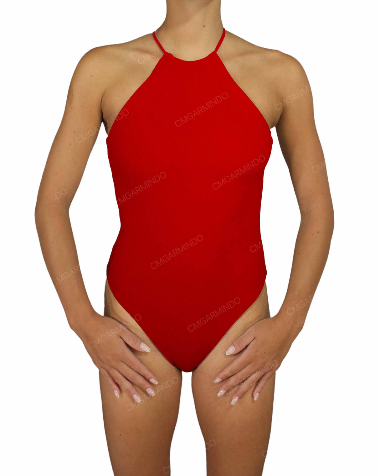 High Neck Halter Tie One Piece