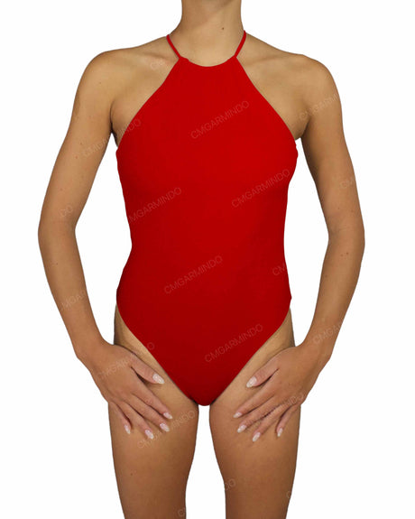 High Neck Halter Tie One Piece