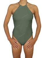 High Neck Halter Tie One Piece