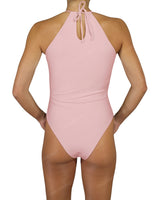 High Neck Halter Tie One Piece