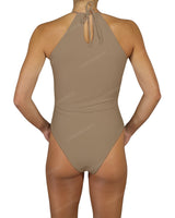 High Neck Halter Tie One Piece