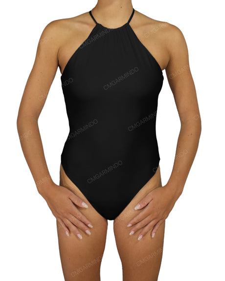 High Neck Halter Tie One Piece