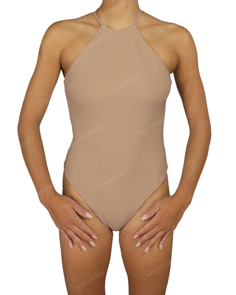 High Neck Halter Tie One Piece