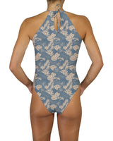 High Neck Halter Tie One Piece