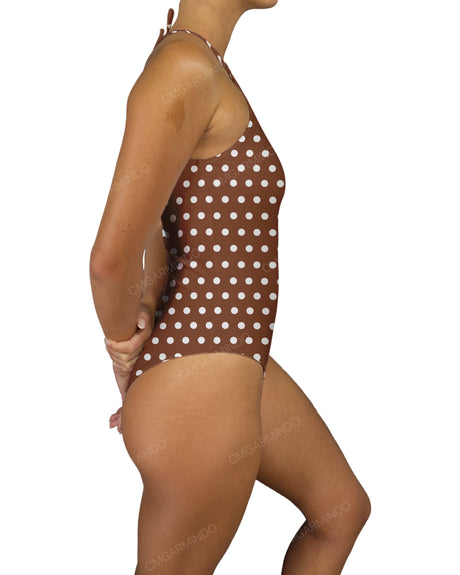 High Neck Halter Tie One Piece