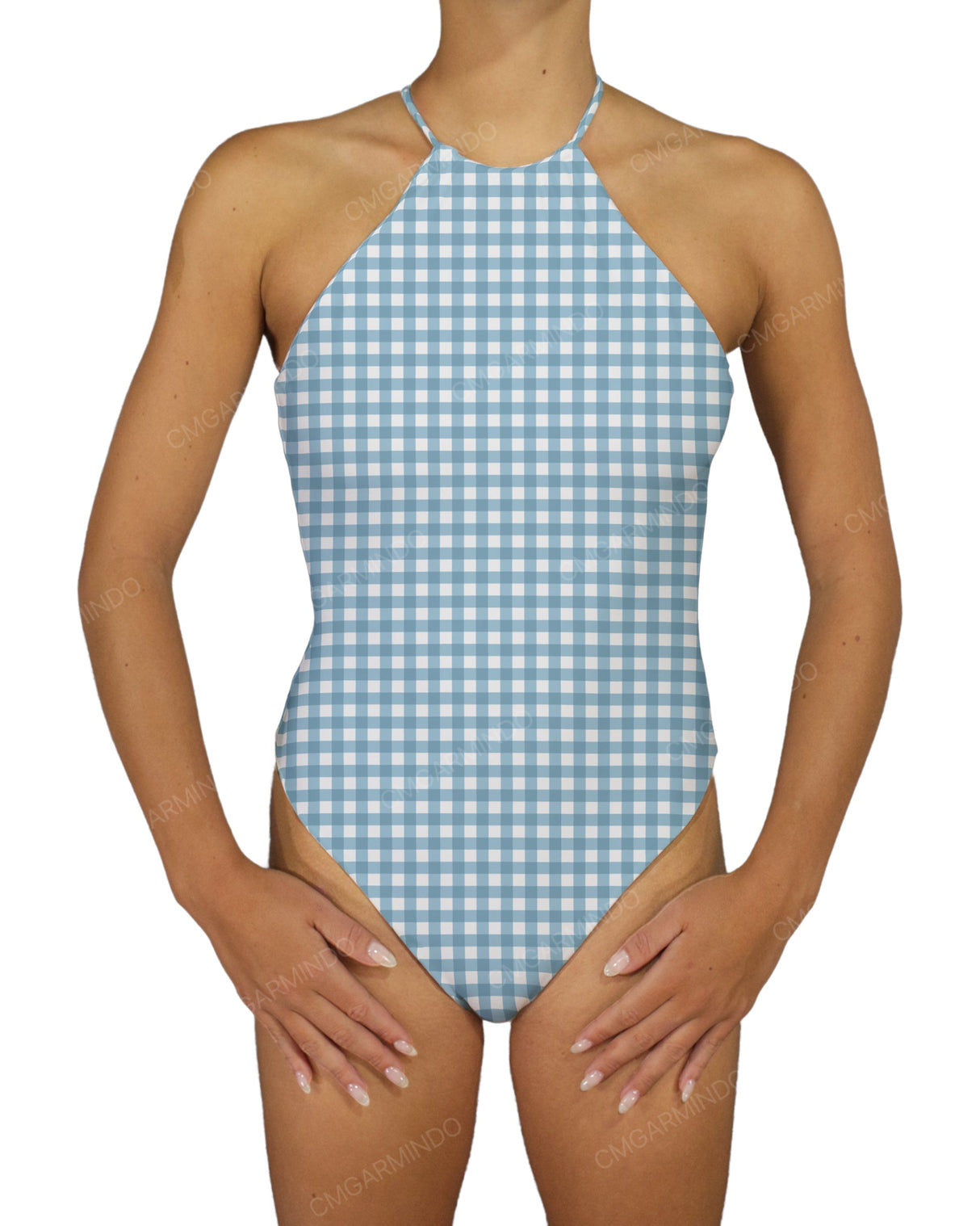 High Neck Halter Tie One Piece