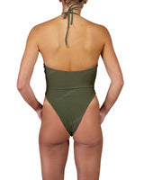 Front Gather Cut Out One Piece