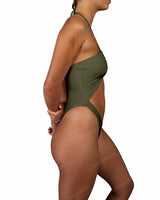 Front Gather Cut Out One Piece