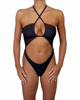 Front Gather Cut Out One Piece