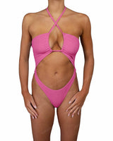 Front Gather Cut Out One Piece