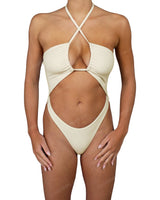 Front Gather Cut Out One Piece