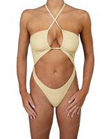Front Gather Cut Out One Piece