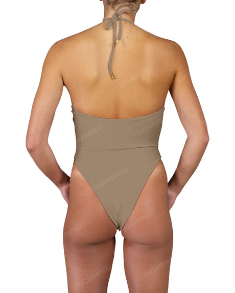 Front Gather Cut Out One Piece