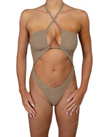 Front Gather Cut Out One Piece