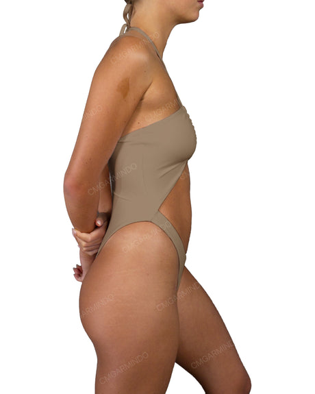 Front Gather Cut Out One Piece