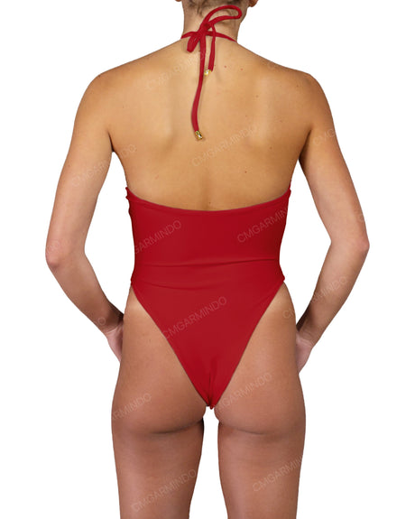 Front Gather Cut Out One Piece