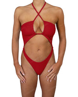 Front Gather Cut Out One Piece