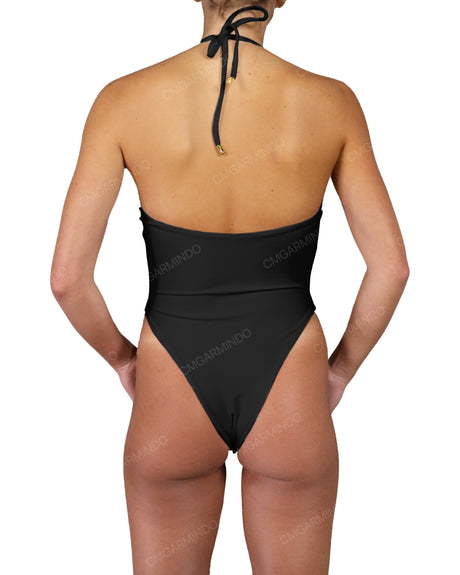 Front Gather Cut Out One Piece
