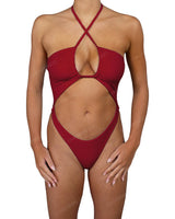 Front Gather Cut Out One Piece