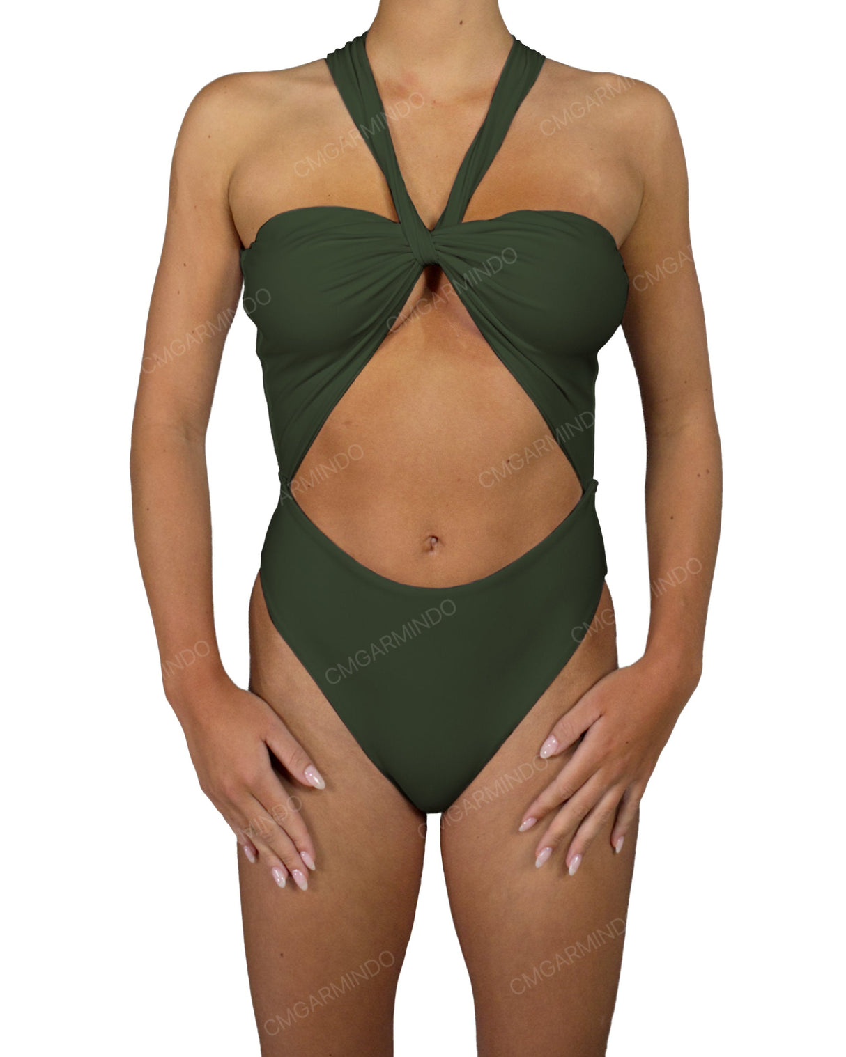 V-Halter Cut Out One Piece