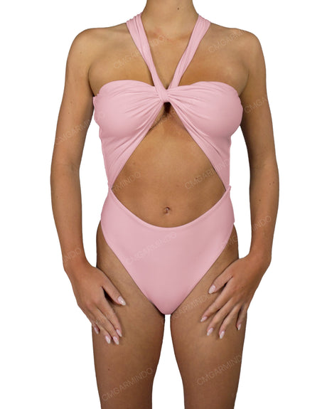 V-Halter Cut Out One Piece