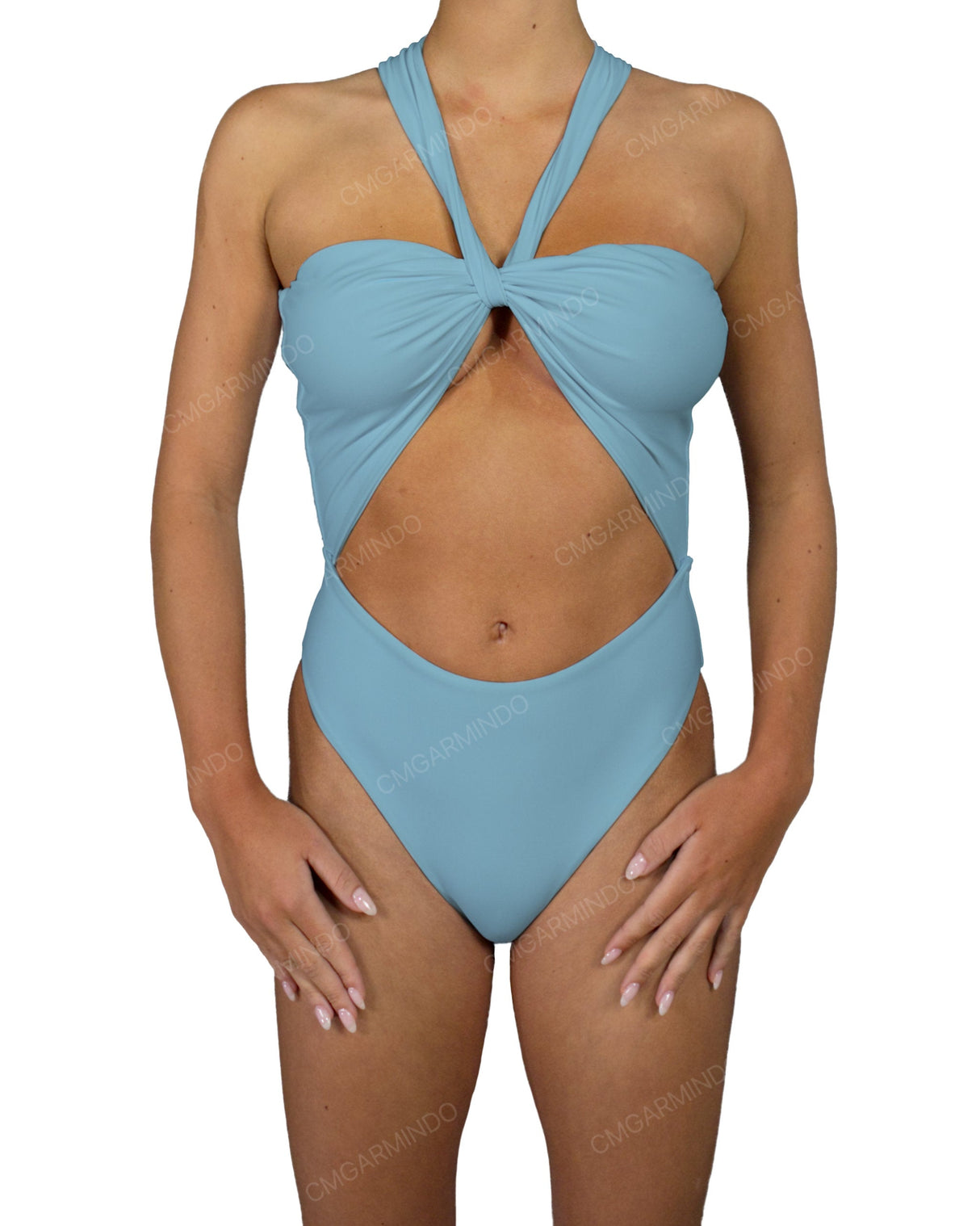 V-Halter Cut Out One Piece