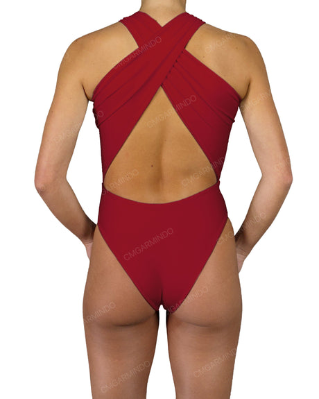V-Halter Cut Out One Piece