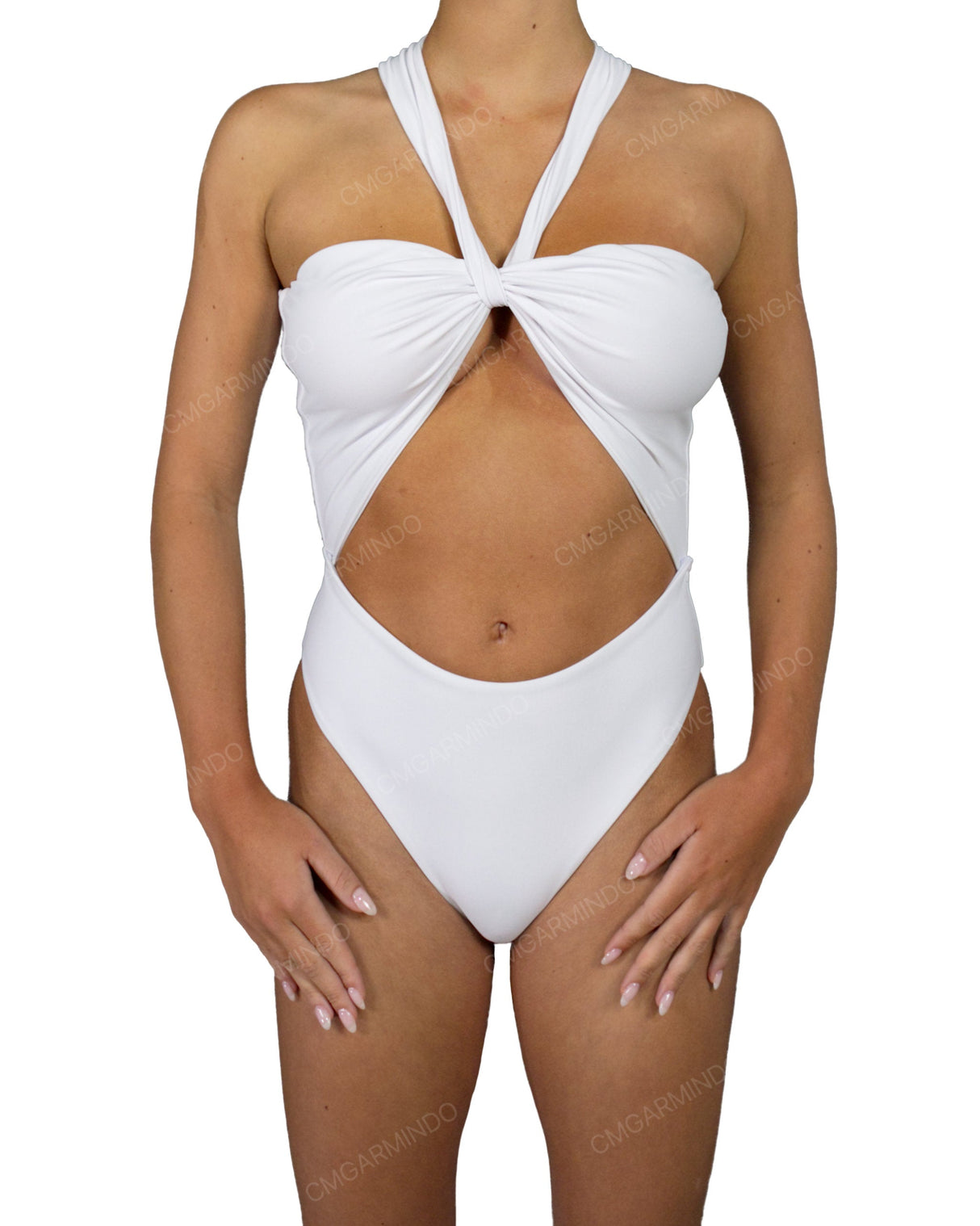 V-Halter Cut Out One Piece
